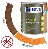Водоотталкивающая лазурь для древесины Ксанол для полов и террас ISAVAL 2,5л 30м²/слой
