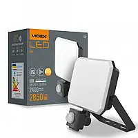 LED прожектор Videx F3 30W 5000К IP65 с датчиком движения и освещенности VLE-F3-0305B-S