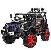 Детский электромобиль Джип Jeep Wrangler с пультом радиоуправления Bambi M 3237EBLR-2-3 Черный