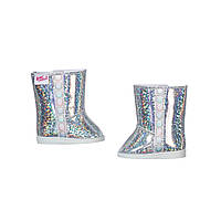 Обувь для куклы Baby Born Серебристые сапожки с блесками 831786