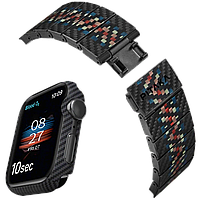 Ремешок и чехол Pitaka Carbon Fiber Watch Band for Watch 7, Rhapsody and Air Case 45 мм (AWB2301/KW2002A)