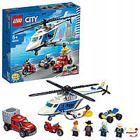 Конструктор LEGO City Погоня на поліцейському гелікоптері 60243