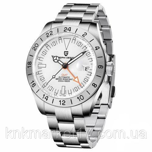 Механічний з автопідзаводом годинник для дайвінгу (20 АТМ) Pagani Design PD-1693 Silver-White, фото 1