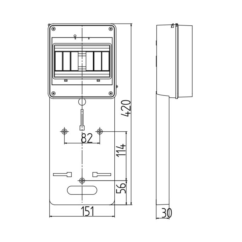 Панель под 1 фазный счетчик на 7 модулей Elektro-plast (0112-00) - фото 2 - id-p2020428891