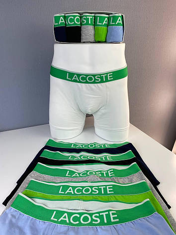 Набір чоловічих трусів Lacoste Лакоста в подарунковому пакованні 5 шт., фото 1