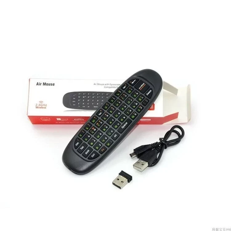 C120 клавіатура з гіроскопом повітряна миша пульт Android TV Smart Air Mouse, фото 1