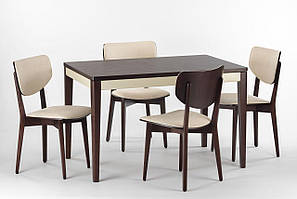 Кухонний комплект: стіл "Фішер" + 4 стільці "03А" з м'яким сидінням