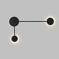 Настенный светильник, бра в стиле лофт Disk NL 3665-2 BK на две лампы G4 черный, MSK Electric