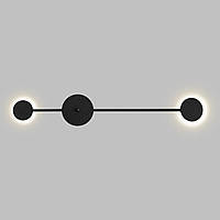 Настенный светильник, бра в стиле лофт Disk NL 8614-2 BK на две лампы G4 черный, MSK Electric