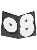 DVD box 14мм чёрная на 3 диска глянец.