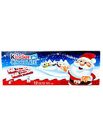 Шоколад Kinder Chocolate 12 шт (с Дедом Морозом), 150 г