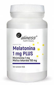 Aliness Мелатонін 1мг Плюс Харчова добавка 100 таблеток
