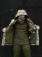 Мультикам зимняя теплая мужская куртка для ЗСУ, мужской зимний военный тактический бушлат мультикамуфляж