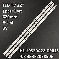 LED подсветка TV 32" 358P207850B LED32HD320 B2232 SATURN TV LED32A L02 C38a04-000000 H 3523 000001 1шт.