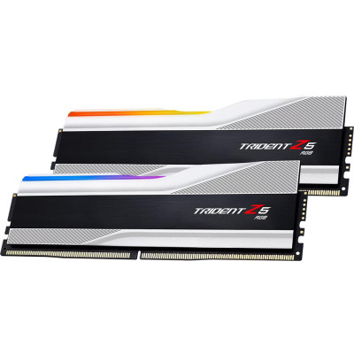 Модуль пам'яті для комп'ютера DDR5 32GB (2x16GB) 8000 MHz Trident Z5 RGB Silver G.Skill - фото 1 - id-p2020461931