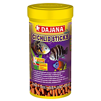 Корм Dajana Cichlid Sticks 250 ml. Корм в виде плавающих палочек для цихлид