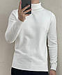 Чоловічий світлий гольф утеплений сірий светр під горло люкс-якість, фото 8