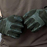 Захисні тактичні рукавиці з пальцями, фото 4