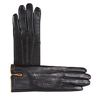 Рукавички жіночі шкіряні чорні L5863-1T демісезонні