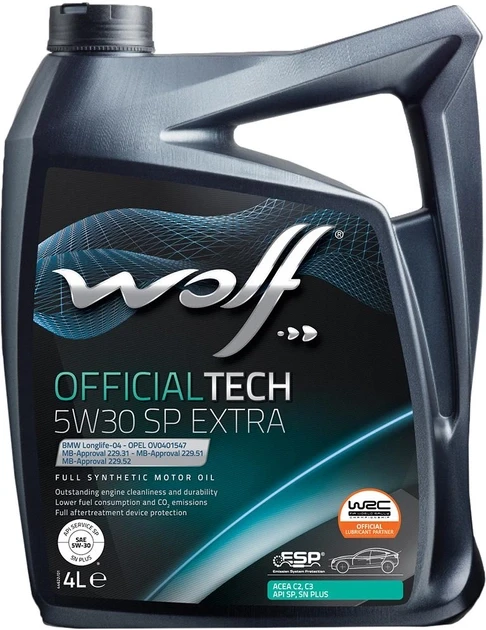 Моторна олива Wolf Oil Officalltech SP Extra 5w30 4 л