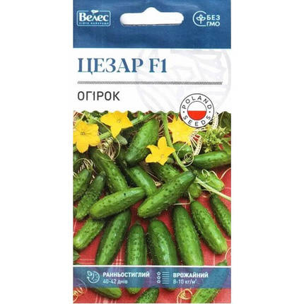 Насіння огірка Цезар F1 0,5 г ТМ ВЕЛЕС, фото 1