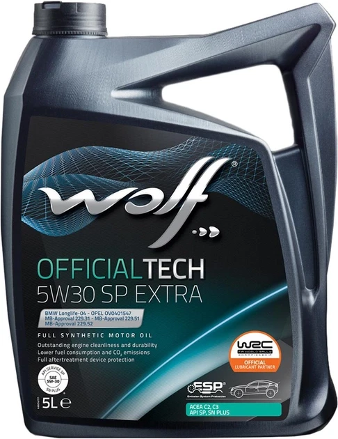 Моторна олива Wolf Oil Officalltech SP Extra 5w30 5 л