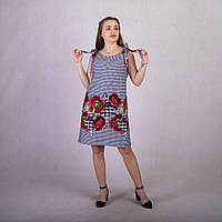 Сарафан трикотажний жіночий літній із бантами р.44-58