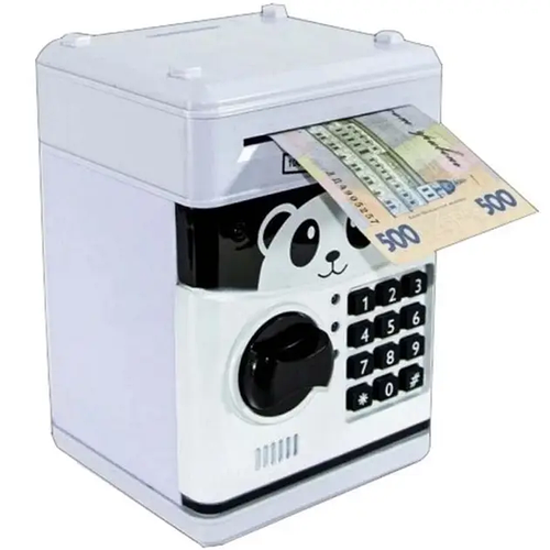 Электронная копилка для бумажных купюр и монет , сейф "Панда" для детей ...