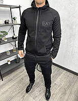 Мужской зимний спортивный костюм Emporio Armani H3035 черный