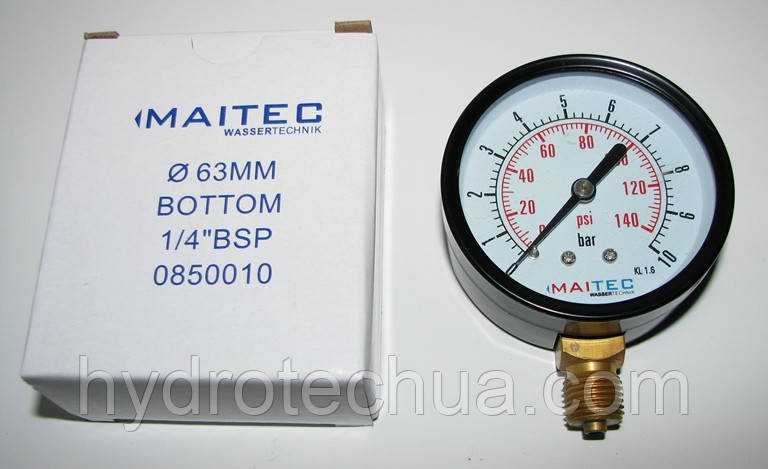 Манометр радіальний MAITEC (1/4") 0 - 10 бар
