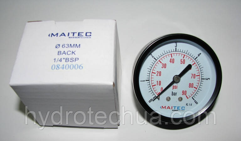 Манометр осьовий MAITEC (1/4") 0 - 6 бар