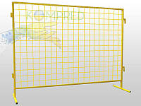 Ограждение секционное металлическое 2000х800х2000 желтое OL267/1