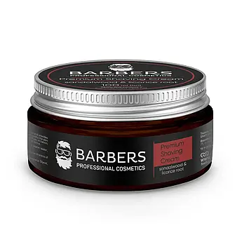 Крем для гоління із заспокійливим ефектом Barbers Sandalwood-Licorice Root 100 мл