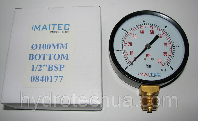 Манометр радіальний MAITEC (1/2") 0 - 6 бар
