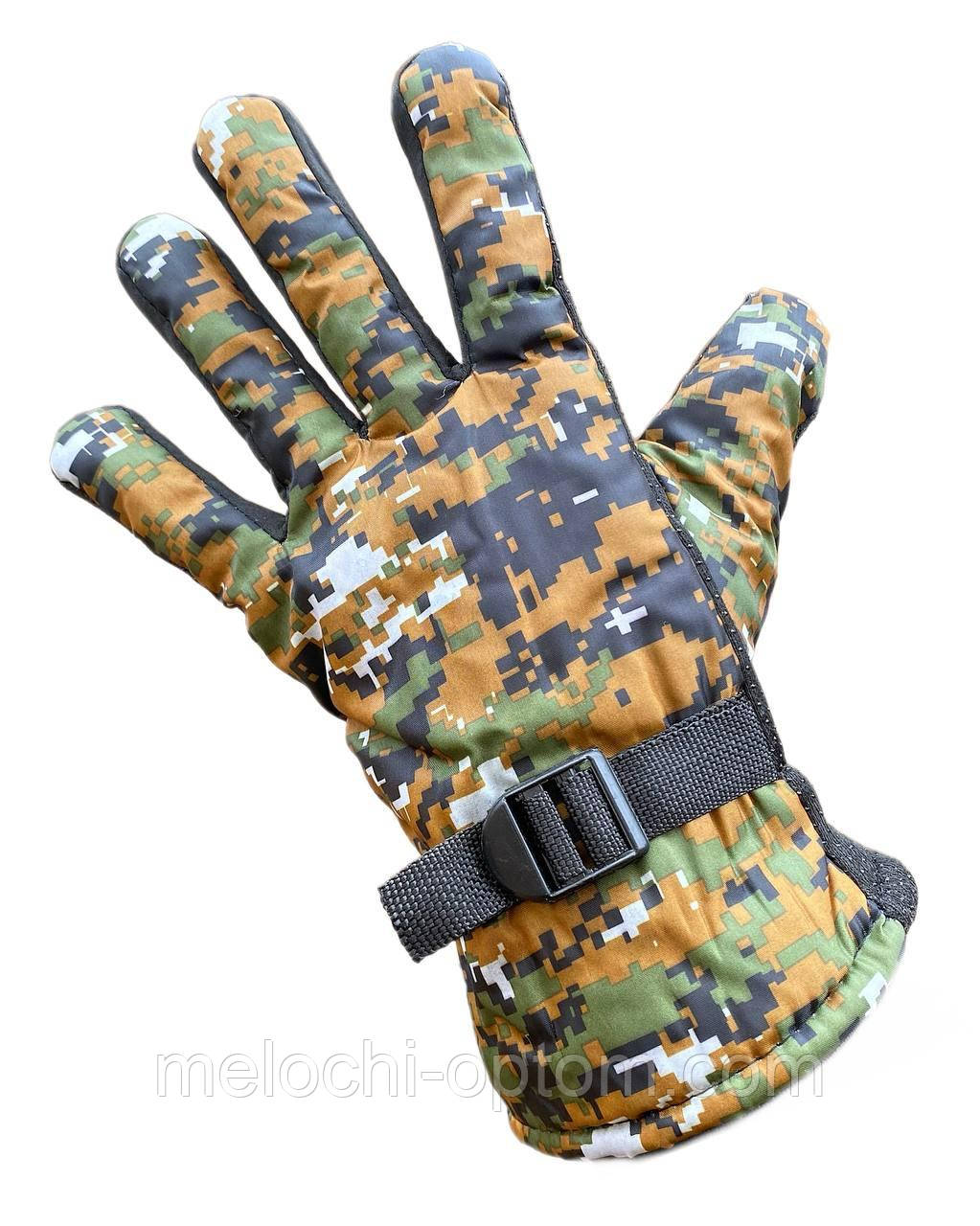 Тактичні зимові рукавички Теплі чоловічі рукавички Камуфляж