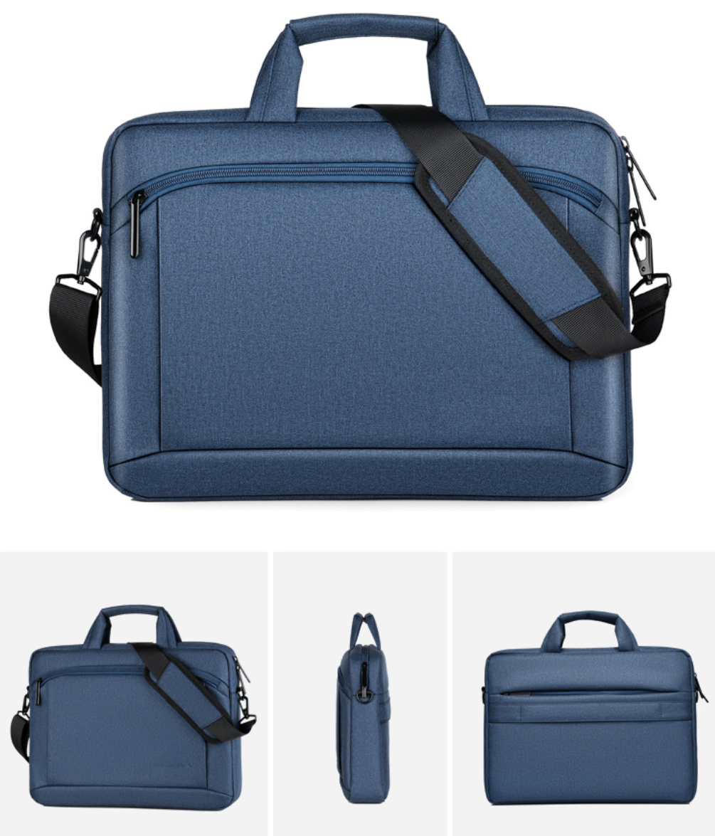 Сумка для ноутбука синя 15.6" Oumantu 30х7х42 см Повсякденна сумка для ноутбука Портфель для ноутбука синій, фото 1