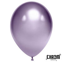 Шар (10''/25 см) Сиреневый, хром, Globos