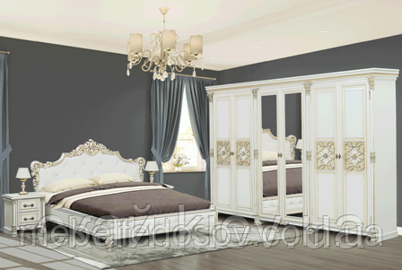 Набор спальни Аманда с трехдверным шафом (Скай) - фото 7 - id-p772370214