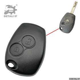 Корпус ключа ключ Clio ключ Renault 2 кнопки 9.5/2.5mm