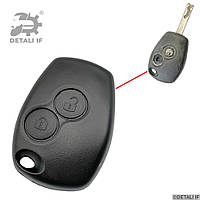 Корпус ключа Logan ключ Dacia 2 кнопки 9.5/2.5mm