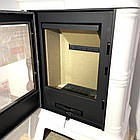 Піч на дровах до 50 м² Nordflam FROVI White. Сучасне опалення з кахлю 5 кВт Польща, фото 6