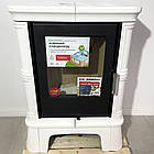 Піч на дровах до 50 м² Nordflam FROVI White. Сучасне опалення з кахлю 5 кВт Польща, фото 7