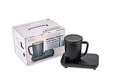 Розумна чашка 380 мл з підігрівом з бездротовою зарядкою Xiaomi smart cup Чорна