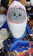 М'яка іграшка кіт в акулі   кіт акула 55см  дуже М'яка