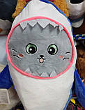 М'яка іграшка кіт в акулі кіт акула 55см дуже М'яка, фото 2