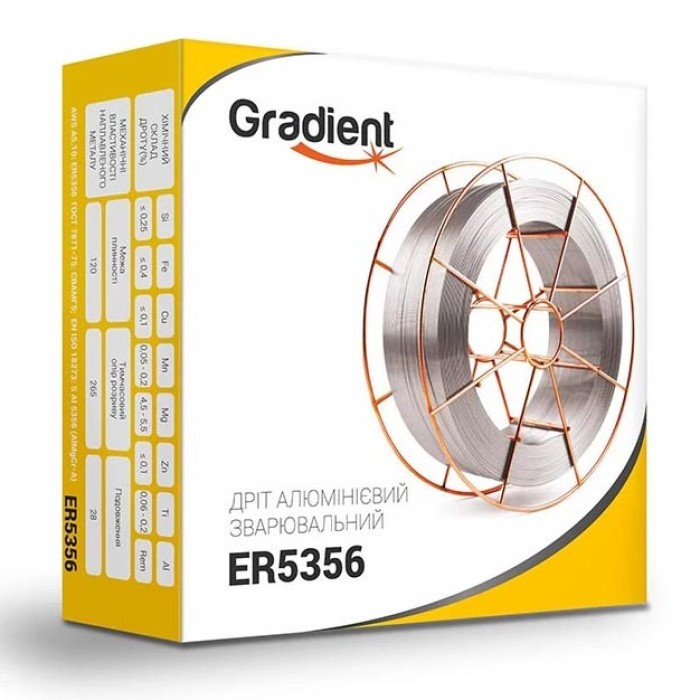 Алюмінієвий зварювальний дріт Gradient ER5356 (AlMg5) (1.2 мм, 7 кг), фото 1