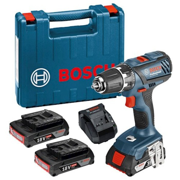 Шуруповерт акумуляторний Bosch GSR 18-2-Li Plus (18 В, 2 А/г) (06019E6120)