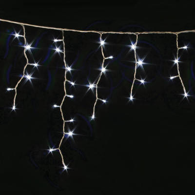 Світлодіодна гірлянда зовнішня Delux "Icicle" 120LED 2x0.9м білий/чорний IP44 Код.58092, фото 1