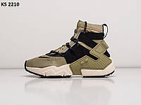 Nike мужские осень/весна/лето оливковые кроссовки на шнурках.Демисезонные оливковые текстильные кроссы