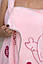 Халат жіночий "Зайчик" (світло-рожевий), фото 2